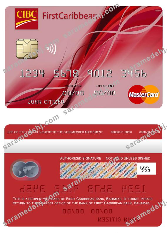Bahamas FirstCaribbean International bank mastercard